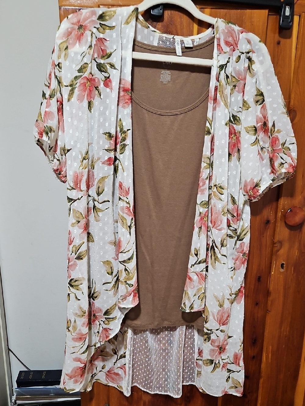 Cato White Lace-Trim Floral Overlay